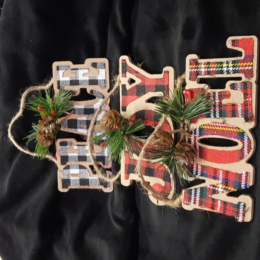 Fund Raiser Peace Joy Noel peace country christmas ornaments